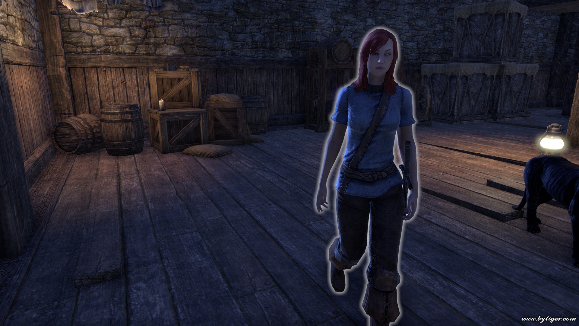 Alix Edette. She can be found in pier between big ships (From Wayrest, I offer she who peers from behind a crimson curtain and marred her face to hide her nature).
