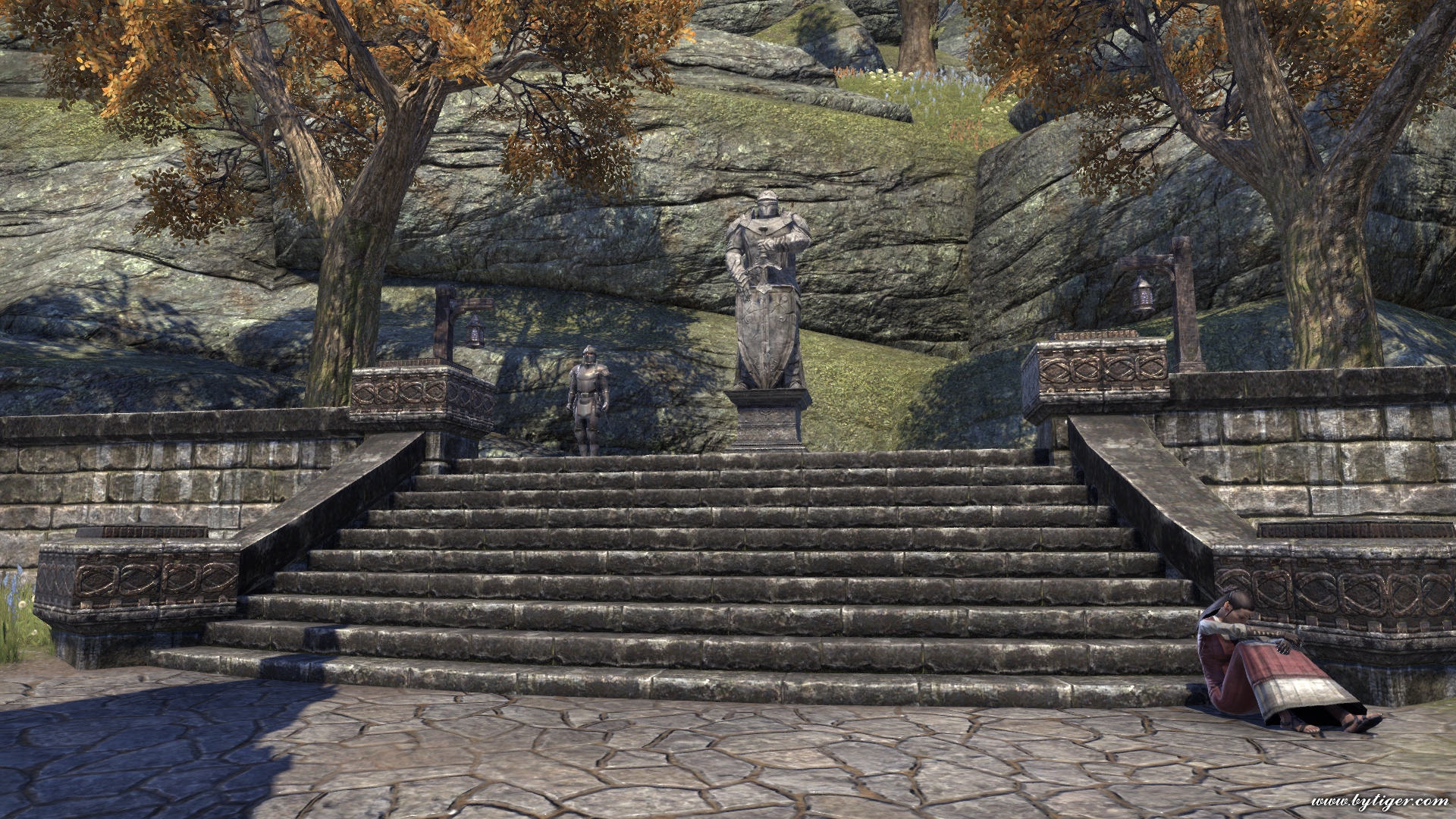 The statue behind Alcaire Castle